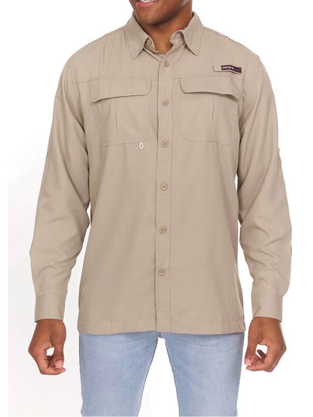 Swiss Alps long sleeve fishing shirt